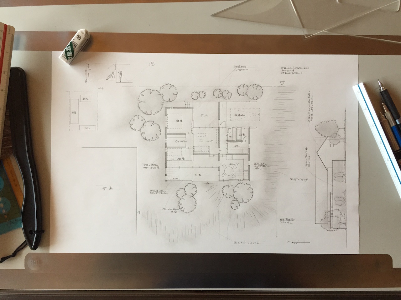 [sketch #1]母屋の隣に新家を建てるイメージ